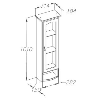 Шкаф Opadiris Риспекто 30 L 00-00006079 Слоновая кость